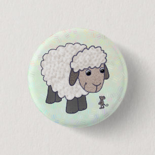 Schaf und Maus 3 Cm Round Badge