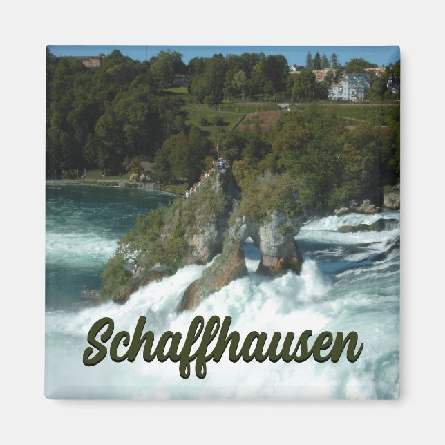 Schaffhausen Scenic Rhine Falls in Switzerland Magnet (Front)