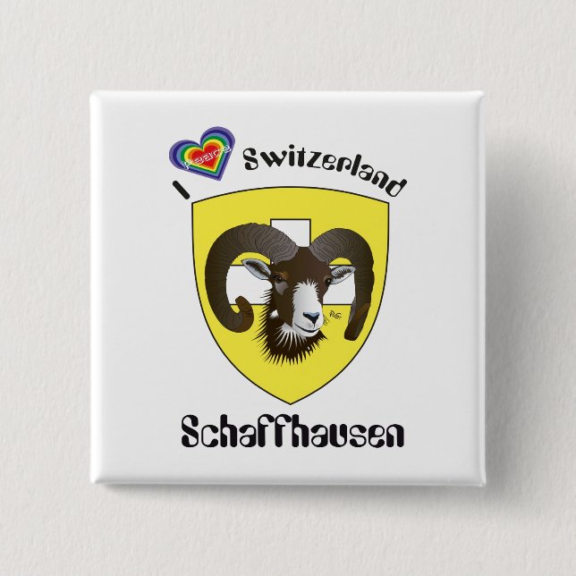 Schaffhausen Schweiz Button (Front)