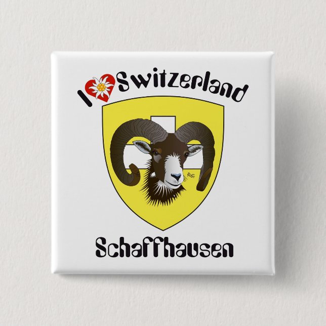 Schaffhausen Schweiz Button (Front)
