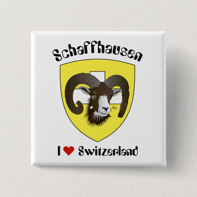 Schaffhausen Schweiz Button (Front)