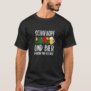Schafkopf Und Bier Darum Bin Ich Hier Schafkopf E T-Shirt