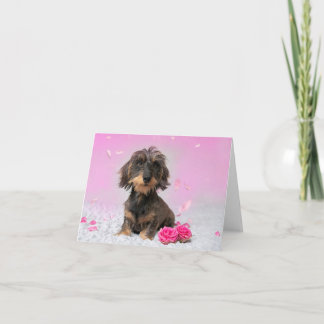Schattige Teckel Kaart Card