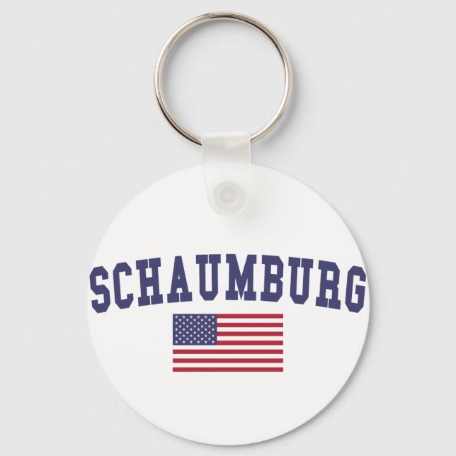 Schaumburg US Flag Key Ring (Front)