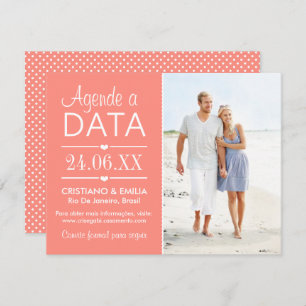 Schedule Data Photo Card    Pink and White