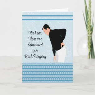 Scheduled for Back Surgery Card with Man in Pain