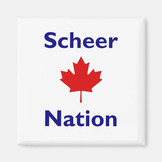 Scheer Nation Canada Election Red Maple Leaf Colou Magnet (Front)