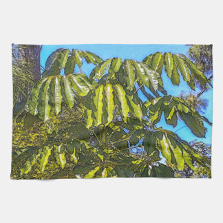 Schefflera Umbrellas Kitchen Towel 1