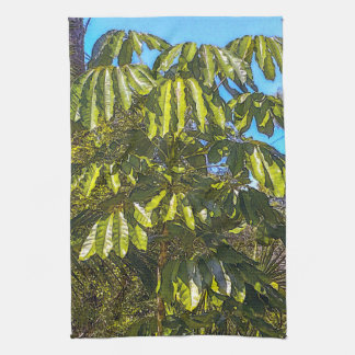 Schefflera Umbrellas Kitchen Towel 2