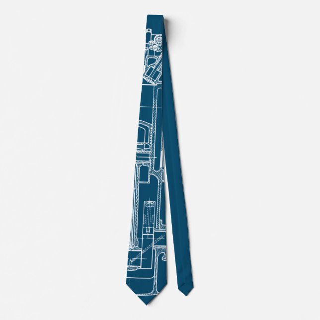Schematic Blueprint Drawing Mechanical Drawing Tie (Front)