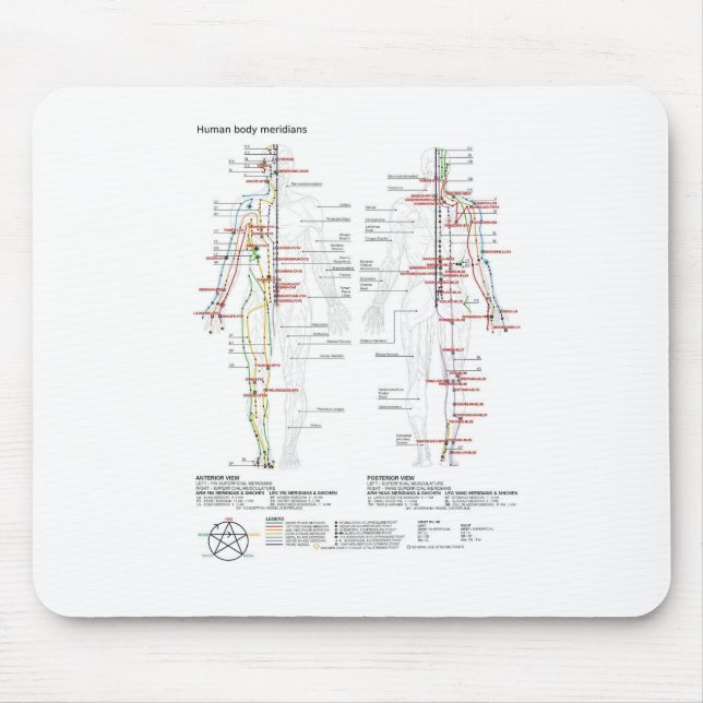 Schematic Chart Chinese Human Body Meridians   Mouse Pad (Front)