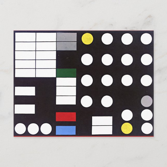 Schematic Composition, abstract art Postcard (Front)