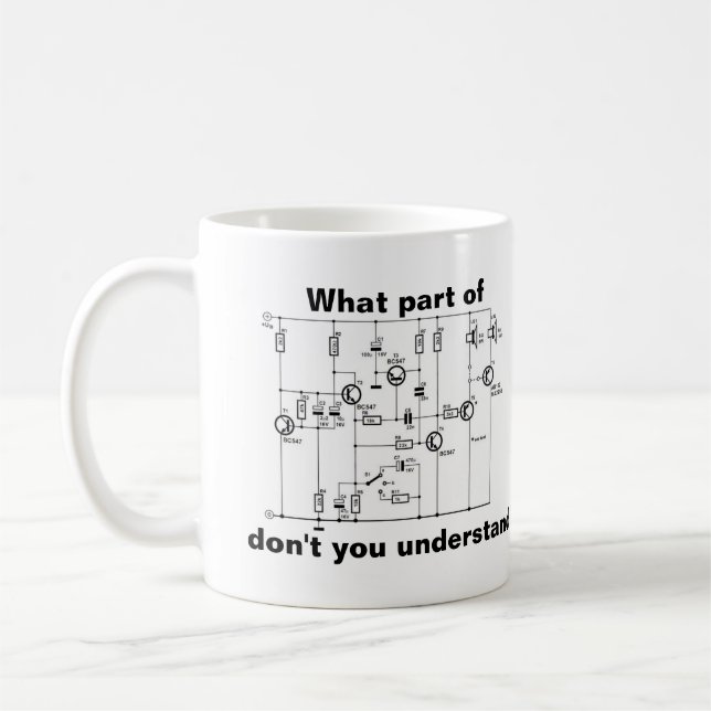 Schematic Diagram Jokester Coffee Mug (Left)