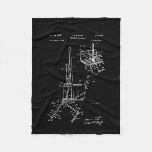 Schematic Of Ski Lift Chair Fleece Blanket