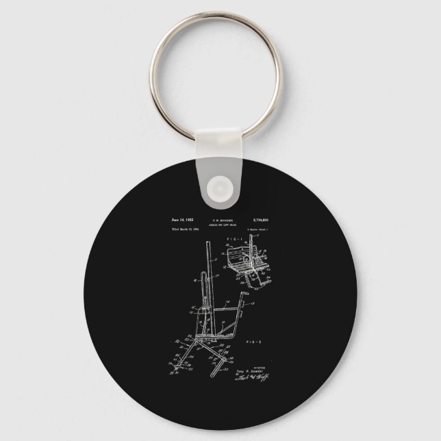 Schematic Of Ski Lift Chair  Key Ring (Front)