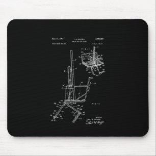 Schematic Of Ski Lift Chair  Mouse Pad