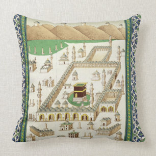 Schematic View of Mecca, showing the Qua'bah, from Cushion
