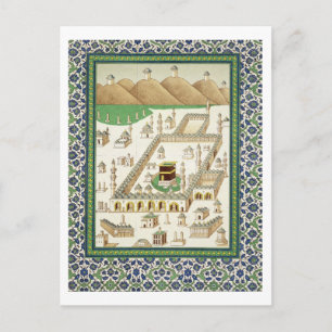 Schematic View of Mecca, showing the Qua'bah, from Postcard