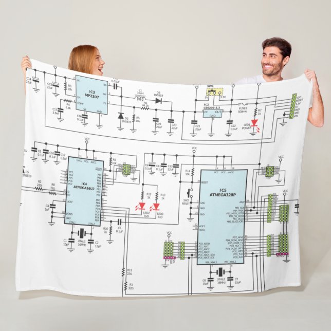 SCHEMATICS FLEECE BLANKET (In Situ)