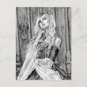 Scheming Lady Postcard