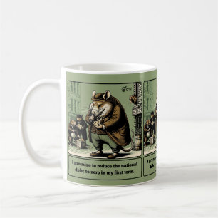 Scheming Tails: The Conniving Rat Politician Coffee Mug