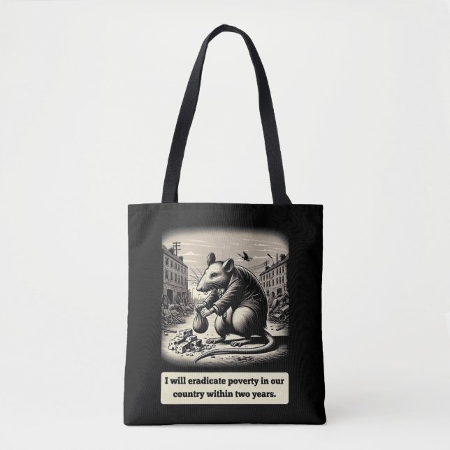 Scheming Tails: The Conniving Rat Politician  Tote Bag (Front)