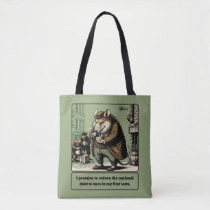 Scheming Tails: The Conniving Rat Politician Tote Bag