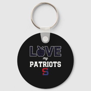 Schenectady Patriots Logo Love My Team Hs Key Ring