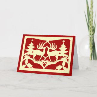 Scherenschnitte Christmas Holiday Card