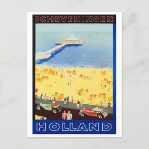 Scheveningen Holland vintage travel Postcard