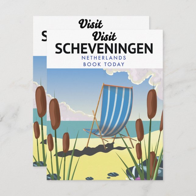 Scheveningen Netherlands beach poster (Front/Back)