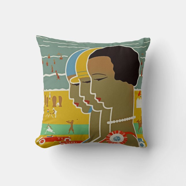 Scheveningen ~ The Hague on Sea, Holland Cushion (Front)