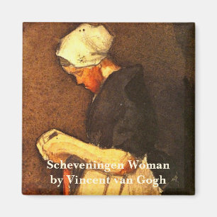 Scheveningen Woman Portrait by Vincent van Gogh Magnet