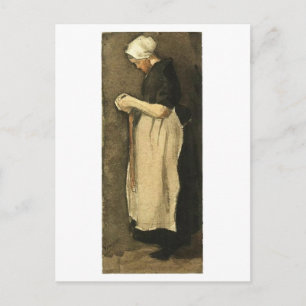 Scheveningen Woman, Van Gogh Fine Art Postcard