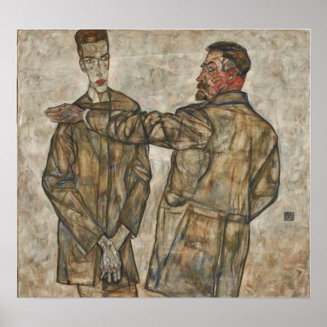 Schiele - Double Portrait, Heinrich And Otto Bene… Poster (Front)