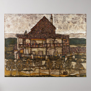 Schiele - House With Shingle Roof (Old House) Poster