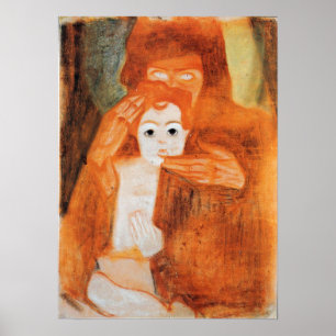 Schiele - Madonna With Child 1908 Poster