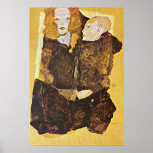 Schiele - Mother And A Child Poster