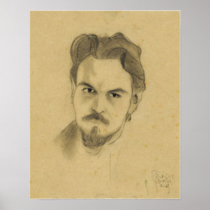 Schiele - Portrait Study Anton Peschka 1909 Poster