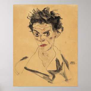 Schiele - Self-Portrait 1912 Poster