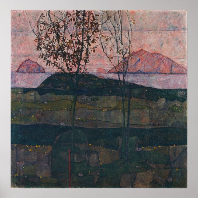 Schiele - Setting Sun Poster (Front)