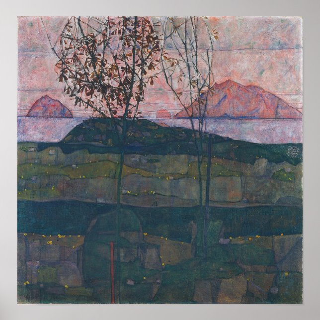 Schiele - Setting Sun Poster (Front)