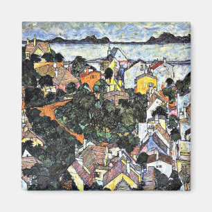 Schiele - Summer Landscape, Krumau Magnet