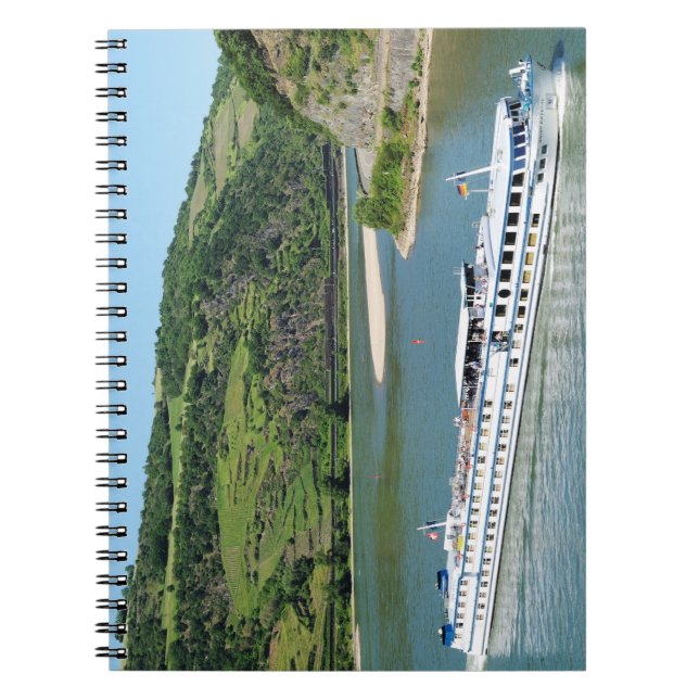 Schiff auf dem Rhein bei Oberwesel Notebook (Front)