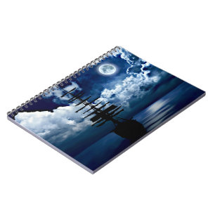 Schiff bei Vollmond Notebook