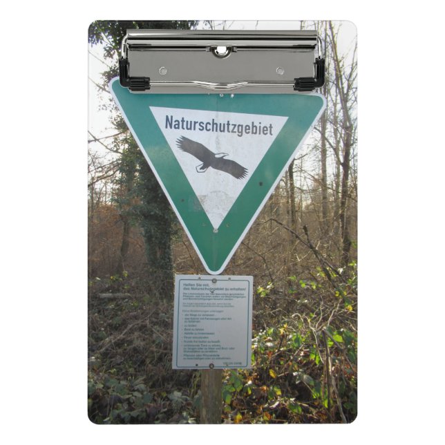 Schild Naturschutzgebiet Mini Clipboard (Front)