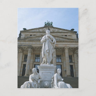 Schiller Statue in Berlin Postcard
