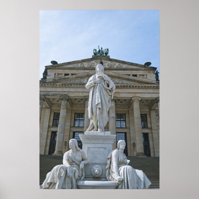Schiller Statue in Berlin Poster (Front)