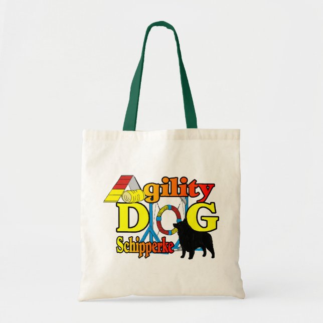 Schipperke Agility Gifts Tote Bag (Front)