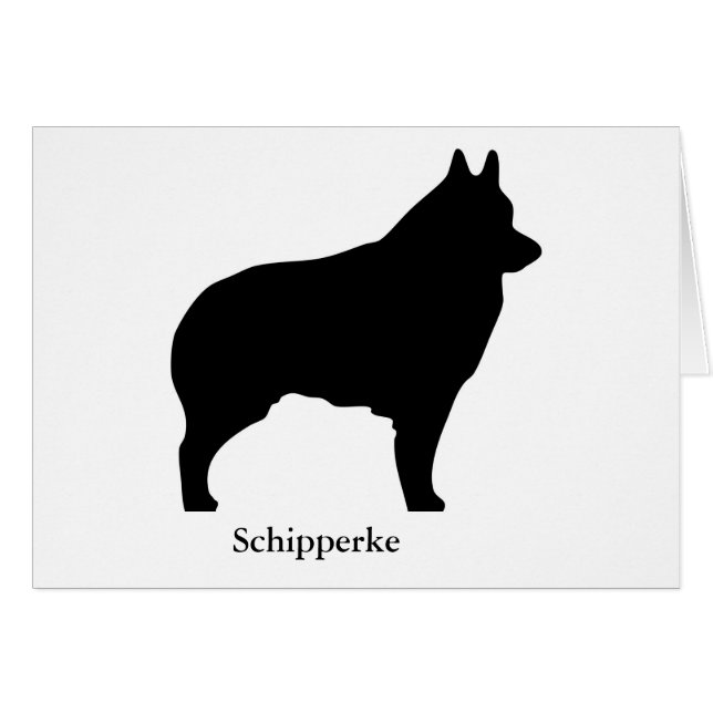Schipperke Card (Front Horizontal)